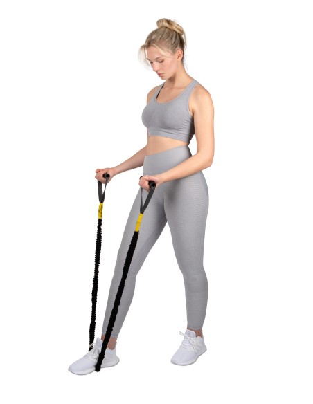 Trendy Power Tube resistance band with corrugation and handles