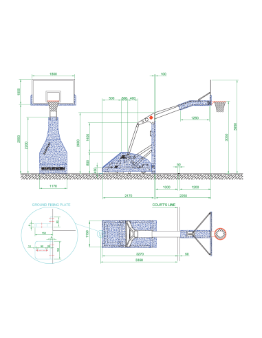 Mobilus krepšinio stovas SPORTSYSTEM „ EASYPLAY TRAINING