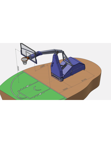 Mobilus krepšinio stovas SPORTSYSTEM „ EASYPLAY TRAINING