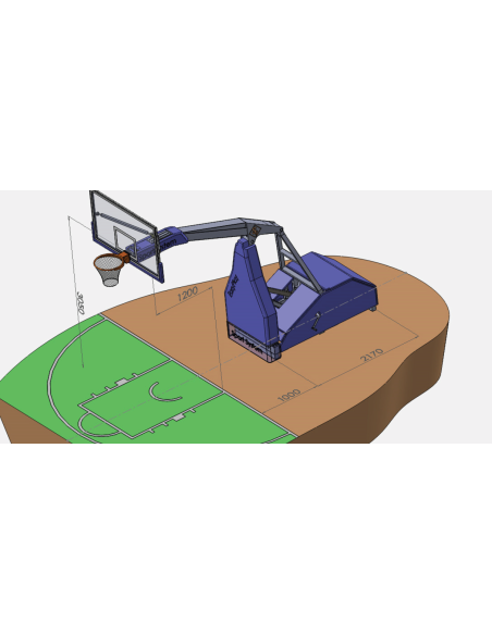 Mobilus krepšinio stovas SPORTSYSTEM „ EASYPLAY TRAINING