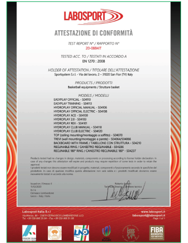 Mobilus krepšinio stovas SPORTSYSTEM „ EASYPLAY TRAINING