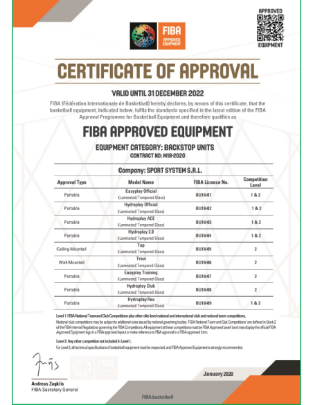 Mobilus krepšinio stovas SPORTSYSTEM „ EASYPLAY TRAINING