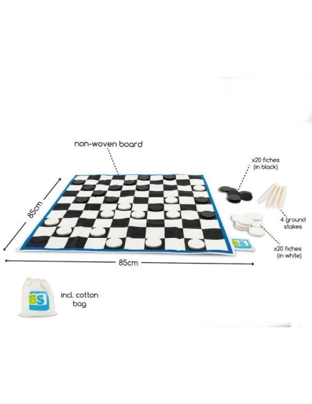 Didelės šaškės su lenta BS TOYS