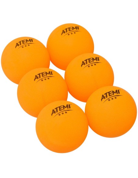 Stalo teniso kamuoliukai ATEMI 3*** (6vnt.) oranžiniai
