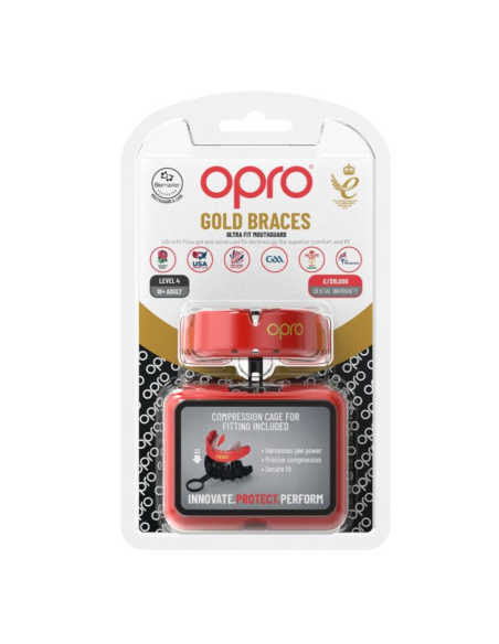 Mouthguard (cap) OPRO GOLD BRACES (Adult 10+) suitable for those with braces