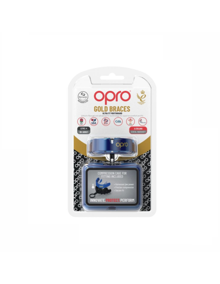 Mouthguard (cap) OPRO GOLD BRACES (Adult 10+) suitable for those with braces