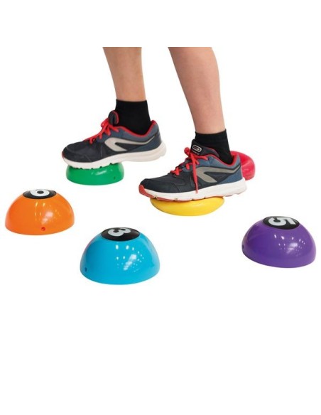 Spalvotos balansinės salelės su skaičiais (6 vnt.)