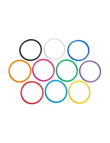 Spalvotų žiedų komplektas Megaform "Activity Tossing Rings" (10 vnt)