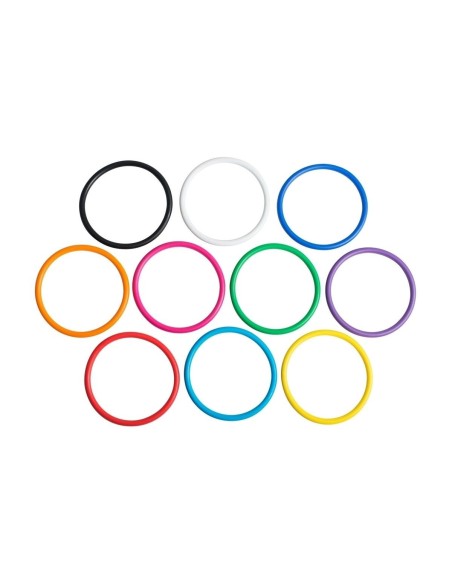 Spalvotų žiedų komplektas Megaform "Activity Tossing Rings" (10 vnt)