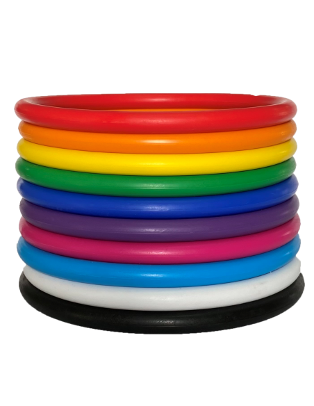 Spalvotų žiedų komplektas Megaform "Activity Tossing Rings" (10 vnt)