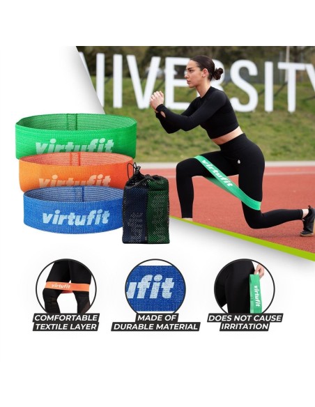 Tekstilinių pasipriešinimo gumų-kilpų komplektas VIRTUFIT "