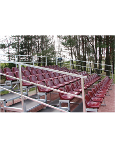 Spectator stand with plastic seats