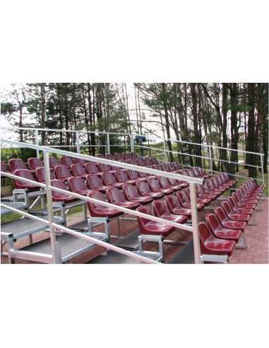 Spectator stand with plastic seats