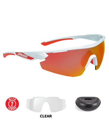 Akiniai SALICE "012 RW MIRROR WHITE -RED"