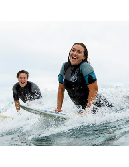 Trumpas hidrokostiumas Seavenger "Navigator Women’s Shorty Wetsuit - Teal"