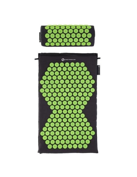 Akupresūrinis taškinio masažo rinkinys HMS (kilimėlis +pagalvė) juoda