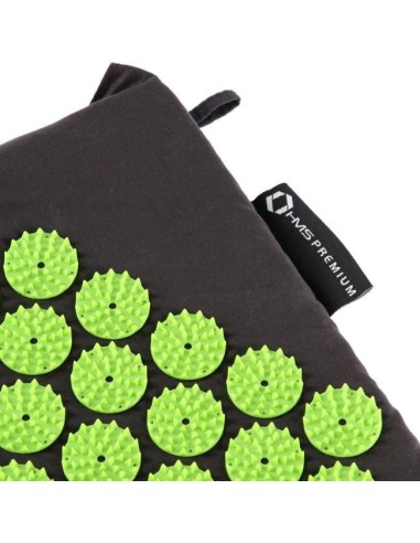 Akupresūrinis taškinio masažo rinkinys HMS (kilimėlis +pagalvė) juoda