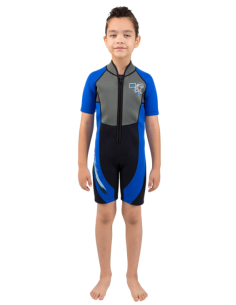 Children's neoprene swimming suit IST "PURIGUARD 3MM KID'S SHORTY" (blue)