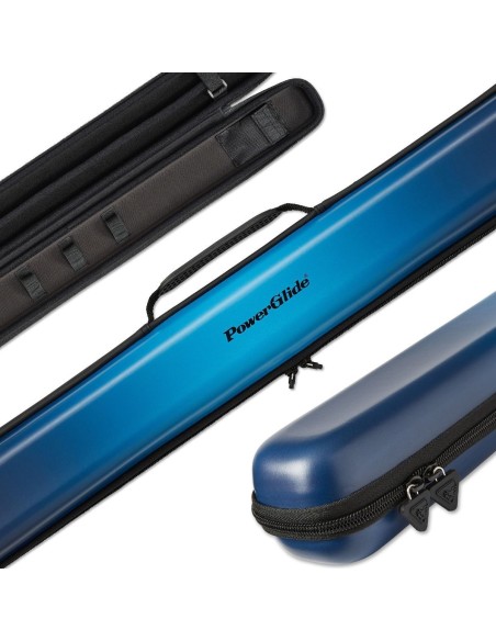 PowerGlide dėklas 2 dalių pulo ir snukerio lazdoms "SVARTUR BLUE"