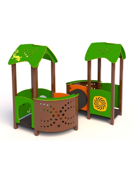 Žaidimų aikštelė - P1102 – 2 rinkinys su tuneliu
