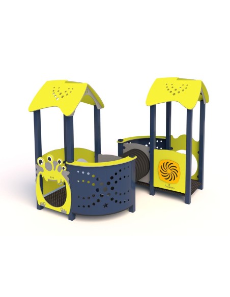 Žaidimų aikštelė - P1102 – 2 rinkinys su tuneliu