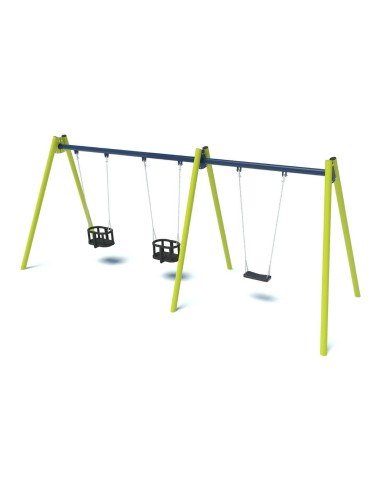 Žaidimų aikštelė - Trigubos sūpynės su k+p sėdynėmis