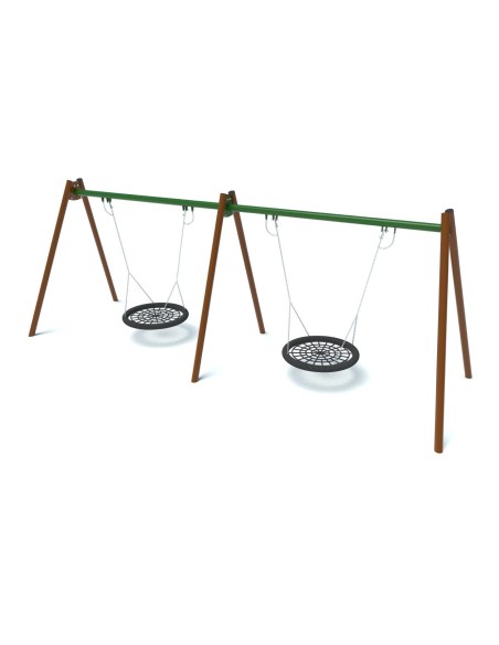 Žaidimų aikštelė - Dvigubos gandralizdžio sūpynės