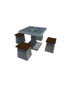 Game table - Concrete table for playing chess or Chinese chess