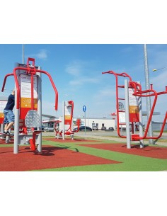Āra trenažieri - Vienvietīgas kāpnes - āra trenažieru zāle 2