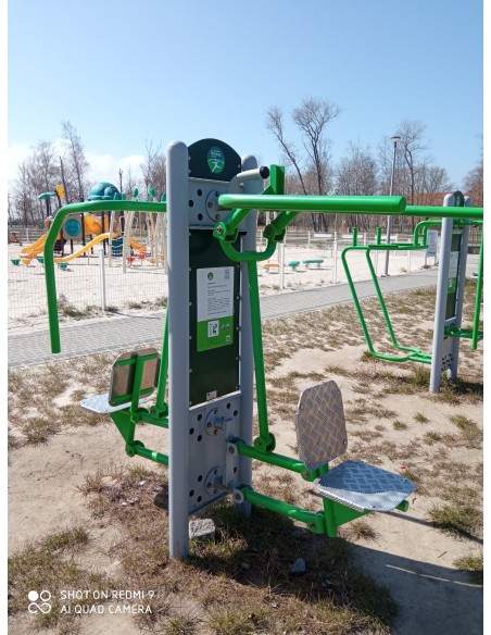 Lauko treniruokliai - Viršutinis pakėlimas + Spaudimas sėdint ant pilono - STARMAX