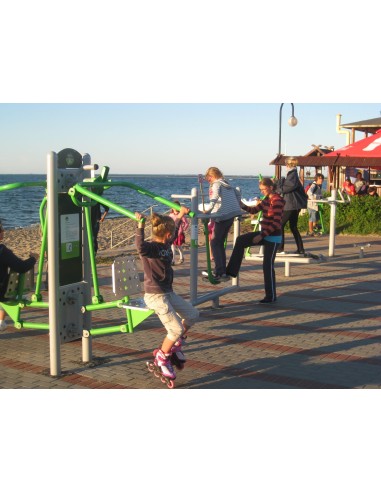 Lauko treniruokliai - Viršutinis pakėlimas + Spaudimas sėdint ant pilono - STARMAX