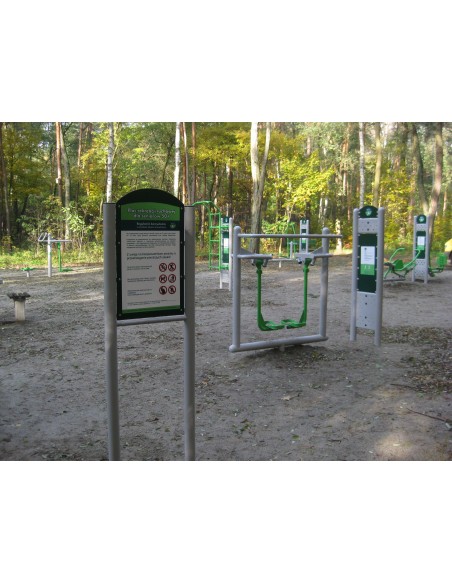 Outdoor exercise equipment - Information board
