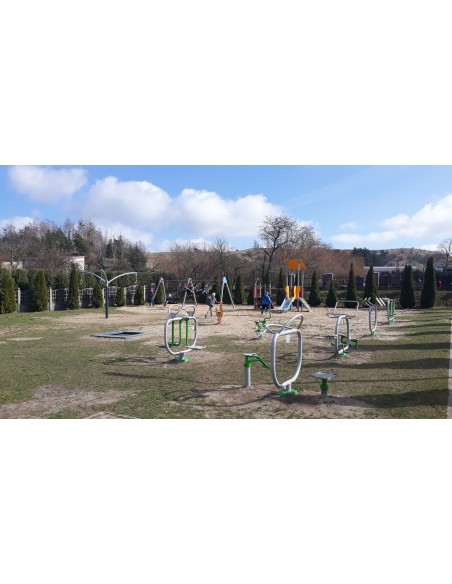Lauko treniruokliai - Dviratis + Steperis - vaikų sporto salė