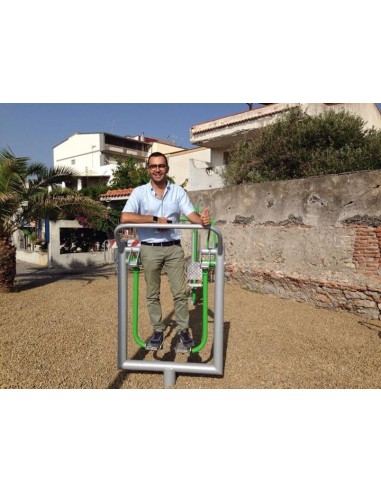 Lauko treniruokliai - Bėgikas + Suoliukas + Šokinėjantis Jack - lauko treniruoklių salė