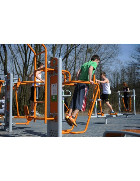 Lauko treniruokliai - Kojos pakėlimas + kopėčios - lauko treniruoklių salė