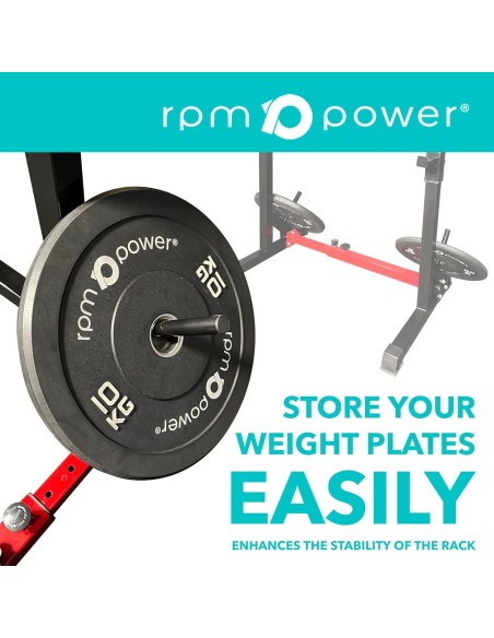 Reguliuojamas štangos spaudimo ir pritūpimų stovas RPM Power
