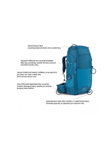 Rucksack BEN NEVIS, Men 65 pilka