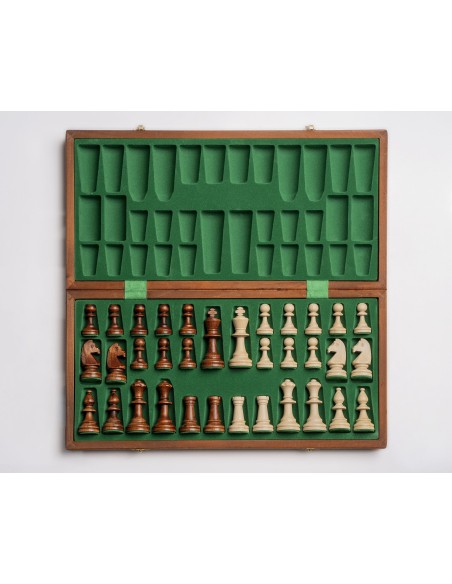 Wooden chess "TOURNAMENT No.6" (CH96 SET BROWN DQ)