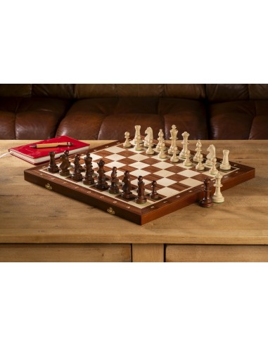 Wooden chess "TOURNAMENT No.6" (CH96 SET BROWN DQ)
