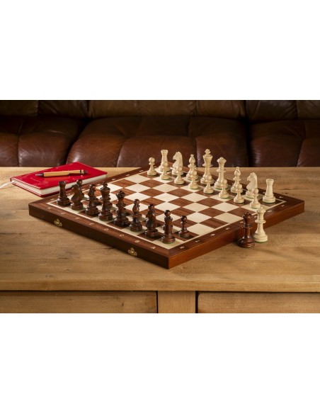 Wooden chess "TOURNAMENT No.6" (CH96 SET BROWN DQ)