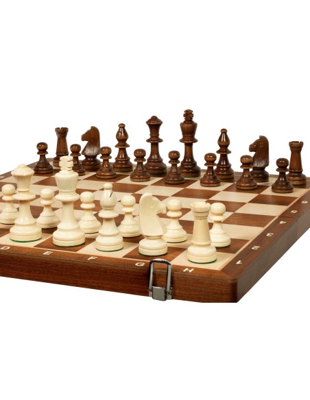 Mediniai šachmatai "TOURNAMENT No.5 Exclusive" (CHW18 ART SET SAPELE))