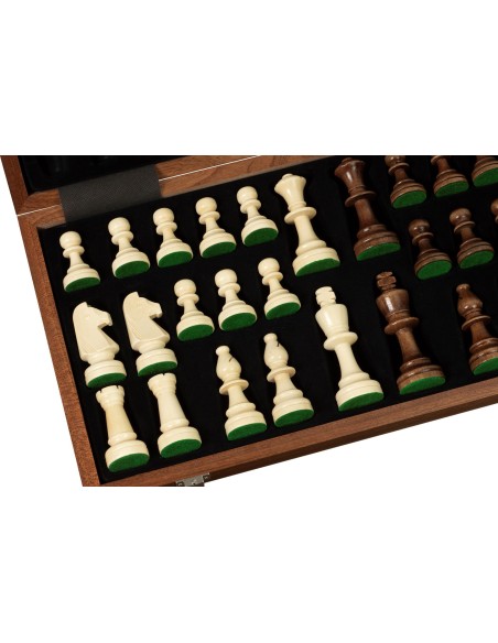 Mediniai šachmatai "TOURNAMENT No.5 Exclusive" (CHW18 ART SET SAPELE))