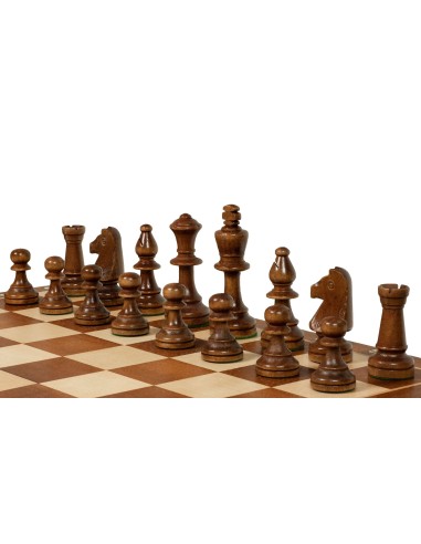 Mediniai šachmatai "TOURNAMENT No.5 Exclusive" (CHW18 ART SET SAPELE))