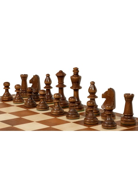 Mediniai šachmatai "TOURNAMENT No.5 Exclusive" (CHW18 ART SET SAPELE))