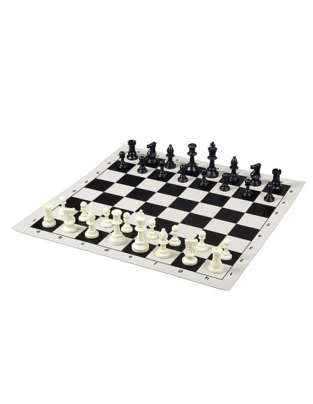 Шахматы - шашки (винил) "DMV02A BLACK" 43x43 см