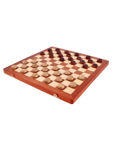 Wooden checkers Sunrise "CHECKERS 100 FIELDS" (CHW81A INTARSY)