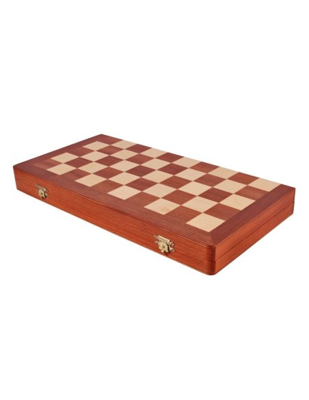 Wooden checkers Sunrise "CHECKERS 100 FIELDS" (CHW81A INTARSY)