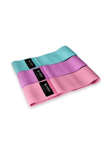 Tekstilinių gumų-kilpų komplektas Yellow (3 vnt.)