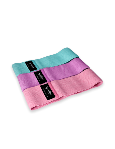 Tekstilinių gumų-kilpų komplektas Yellow (3 vnt.)