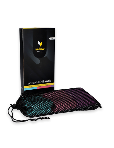 Tekstilinių gumų-kilpų komplektas Yellow (3 vnt.)
